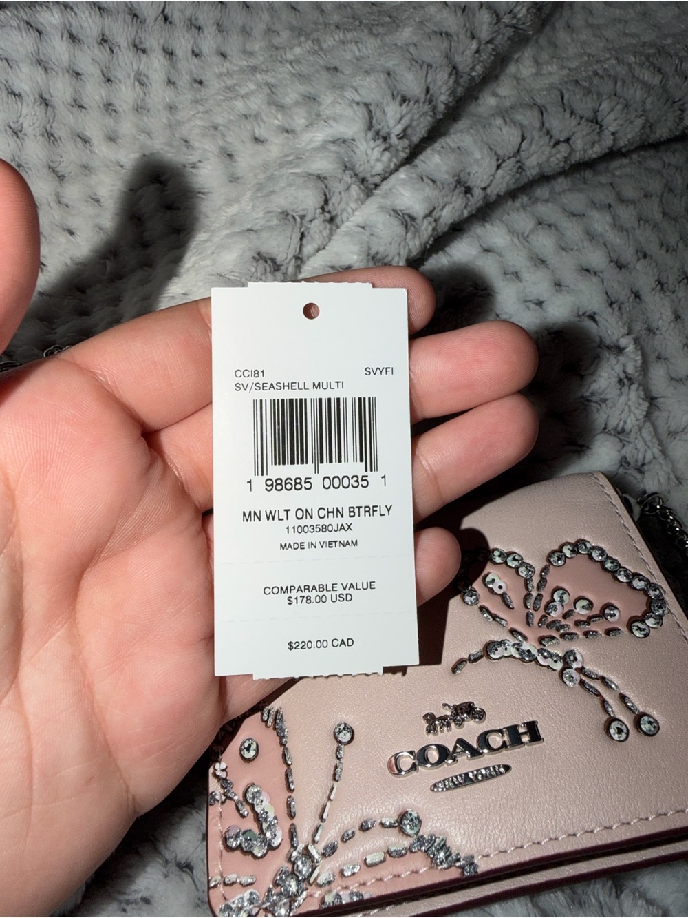 Coach butterfly wallet